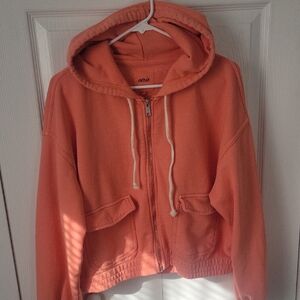 Orange Zip-Up Hoodie